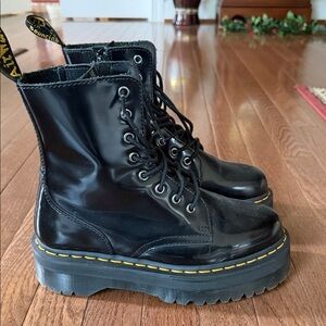 Dr. Martens Molly Patent Leather Platform Boots